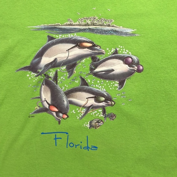 2 for $25 Vintage Y2K animal print dolphin t shirt size XL - Picture 2 of 2